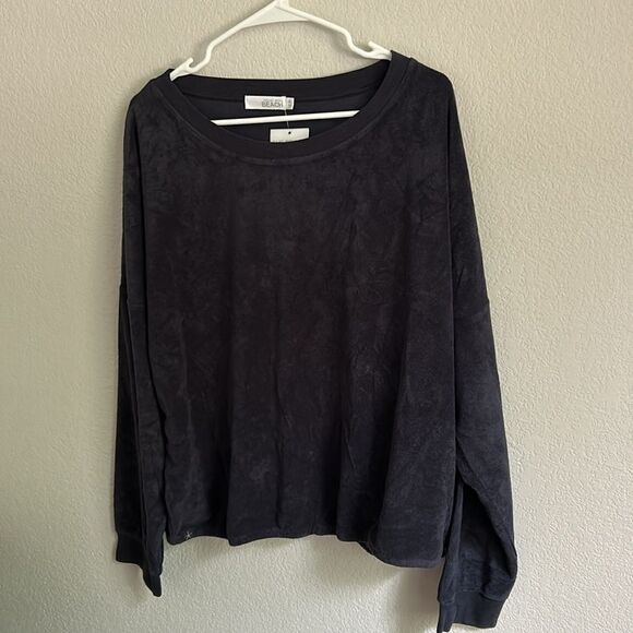 Barefoot dreams beach  Ultra Light Slouchy Pullover In Pacific Blue Sz XL NWT - Picture 1 of 11
